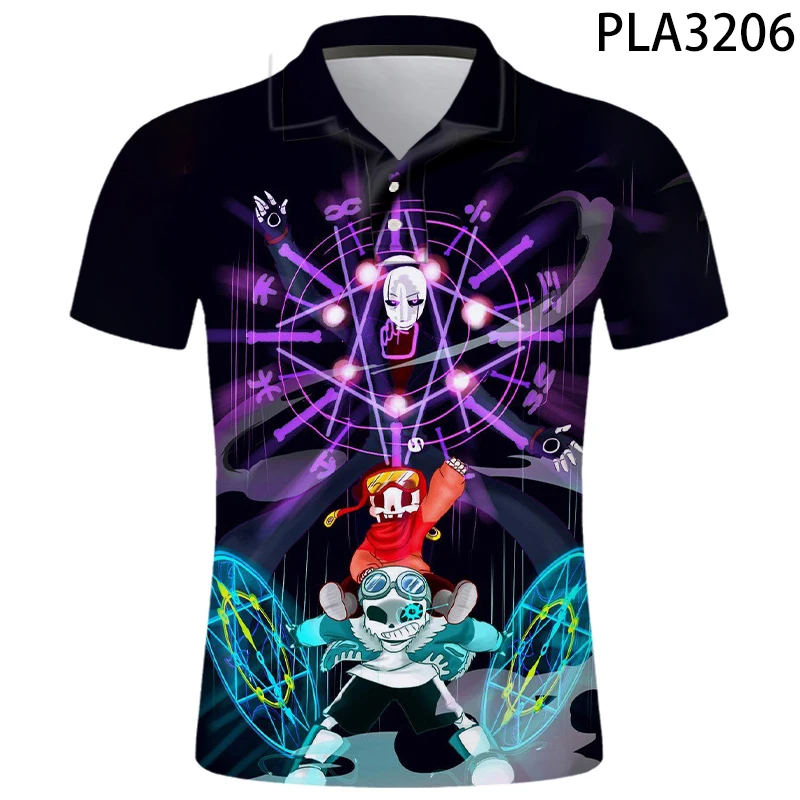 

Мужская летняя рубашка-поло с коротким рукавом и 3D-принтом