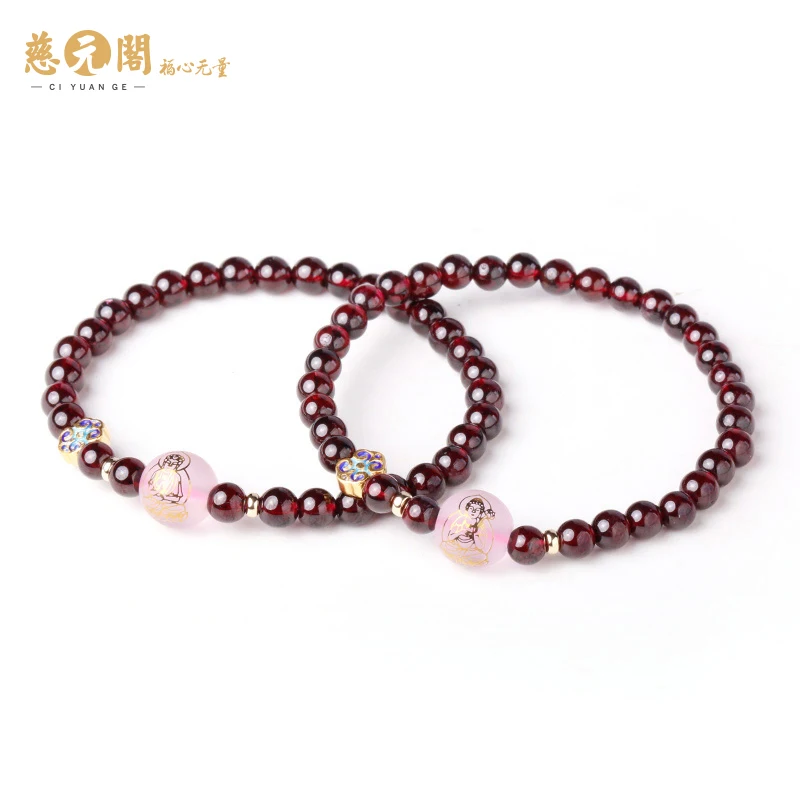 

Garnet Buddha Natural Bracelet Female Zodiac Guardian Lucky Bracelet Gift friendship bracelets