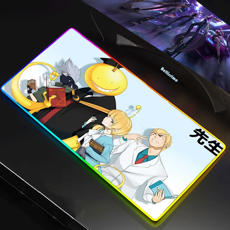 

RGB Gaming Mouse Pad Mousepad XXL Mause Pad Keyboard Desk Carpet Game Rubber No-slip LED Mouse Mat Gamer Assassination Classroom