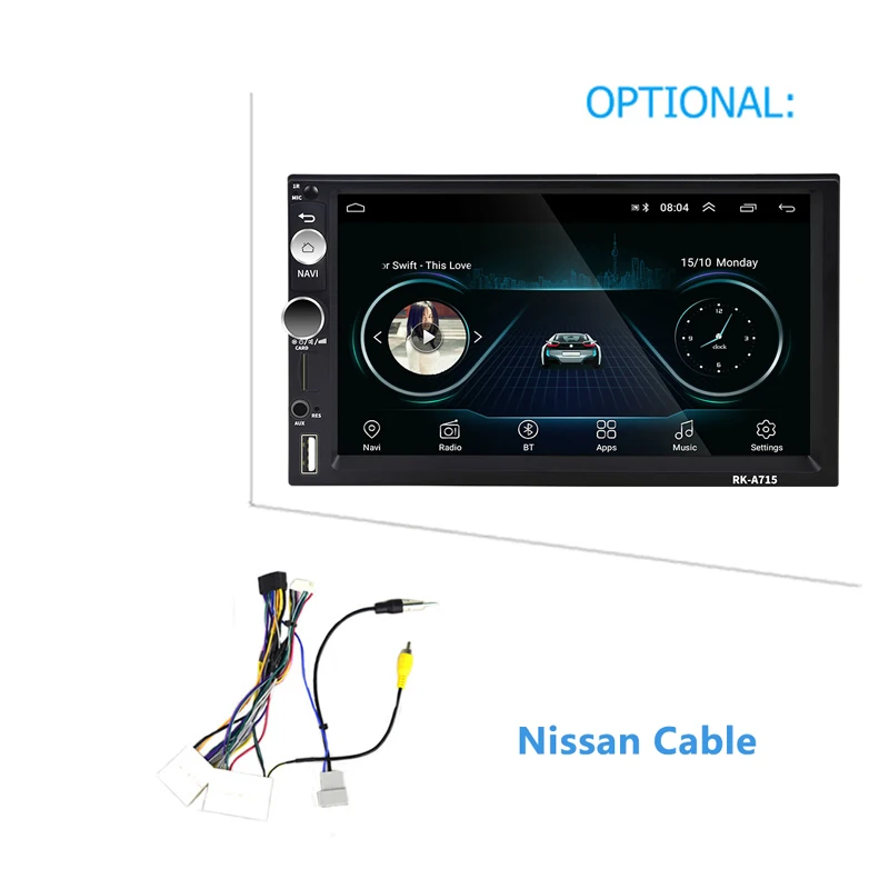 AMPrime аудио стерео Android 2 din автомагнитола 7 ''Мультимедиа gps WIfi магнитофон MirrorLink USB MP5 плеер с тыловой камерой
