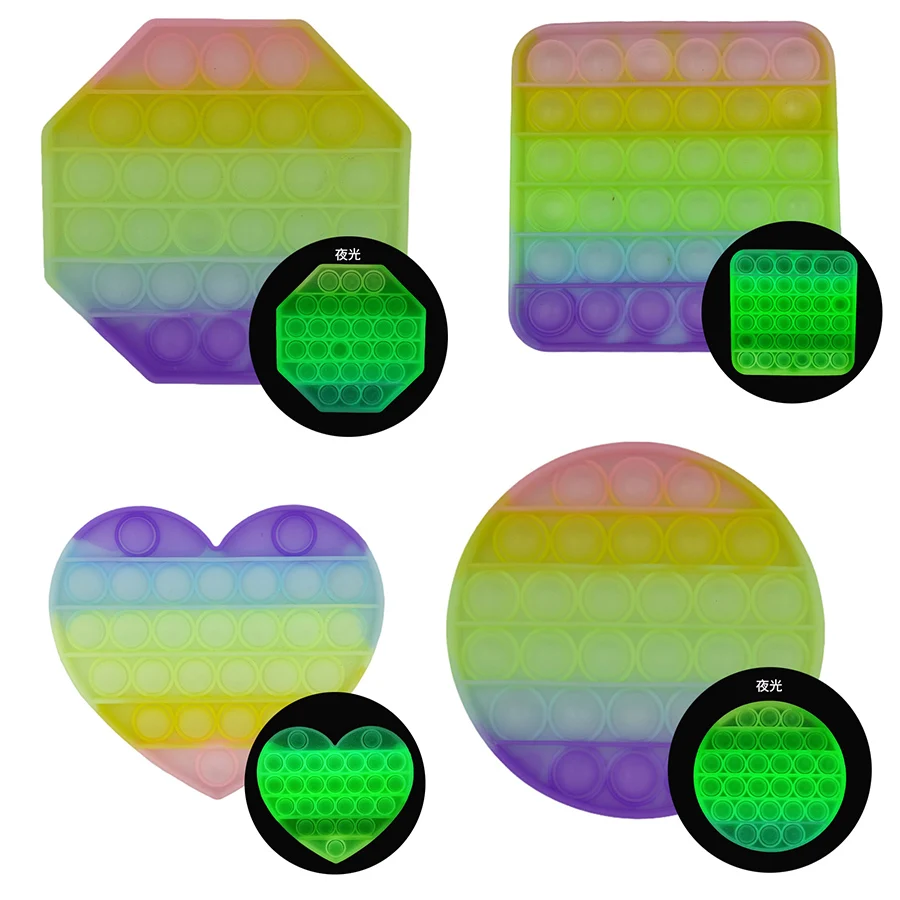 

Luminous Glow in Dark It Push Bubble Fidget Toys Stress Relief Toy Antistress Soft Squishy Adult Kids Gift Anti Stress