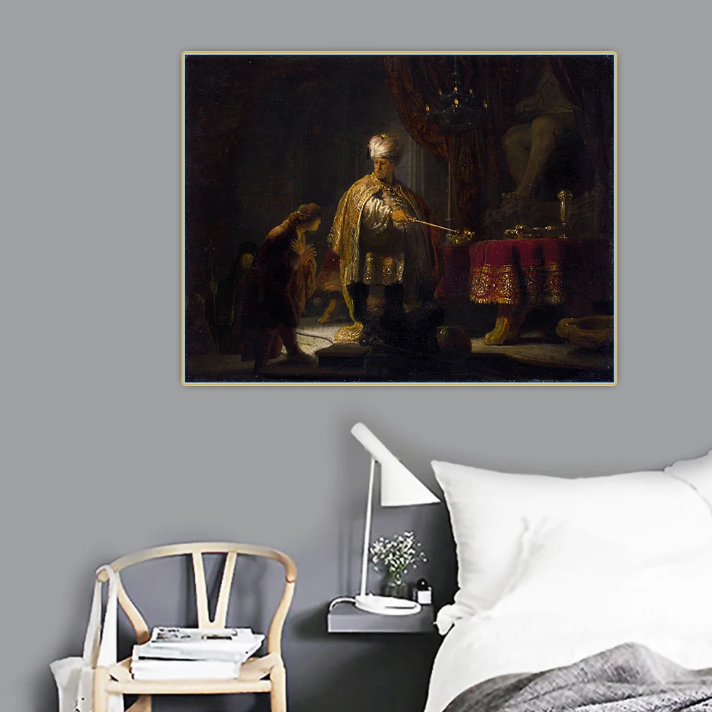 Цитон Daniel and Cyrus Before the Idol Bel 》 Rembrandt Холст Картина маслом художественное