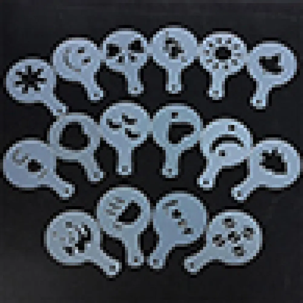 

16 Pcs/Set Fashion Coffee Latte Mold Cappuccino Coffee Barista Stencils Template Cake Decorating Tools