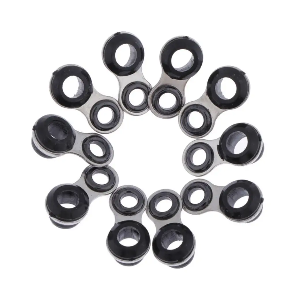

10 шт. черные направляющие кольца для удочки-направляющие для удочки-набор для ремонта направляющих для лески-портативный и прочный