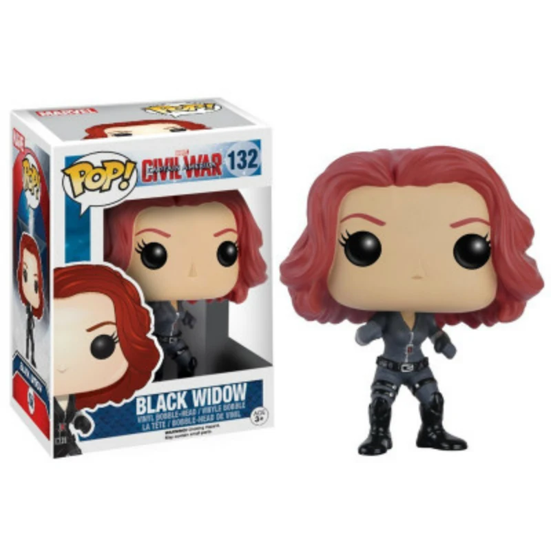 132 with box Funko pop Marvel Мстители Железный человек Капитан Америка Тор Черная Вдова Халк Локи модель человека-паука оригинальная коробка игрушки на день рождения - Цвет: 132 with box