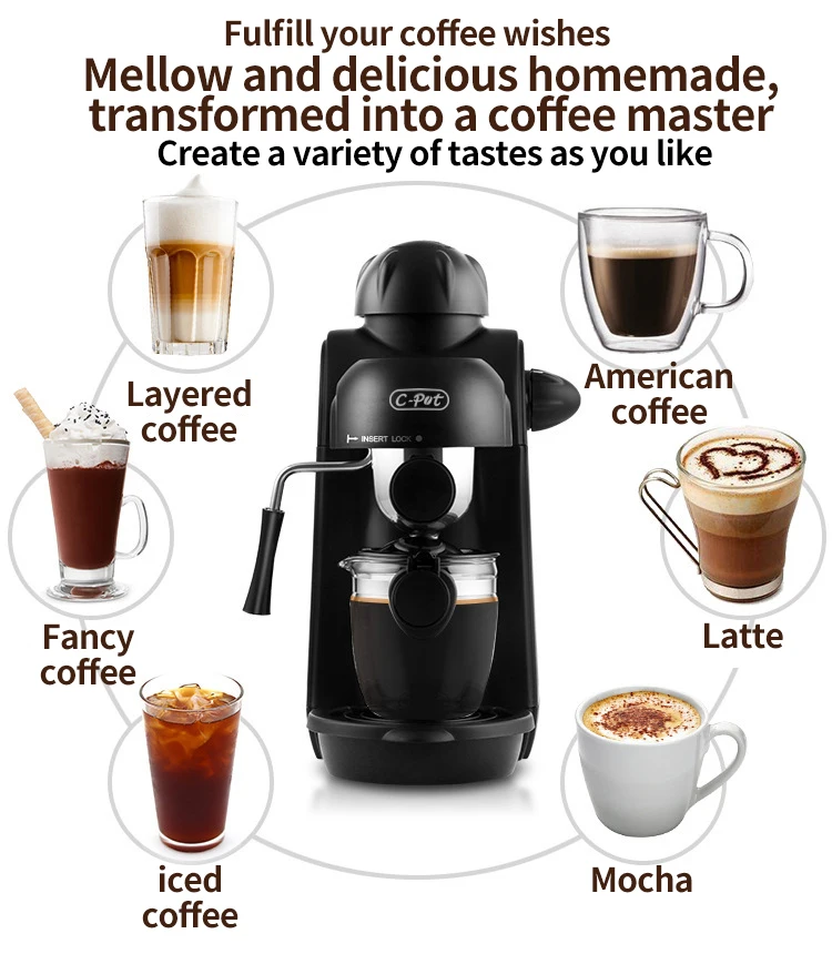 

Espresso Coffee Machine with Milk Froth Can Make Cappuccino Automatically Hot Selling