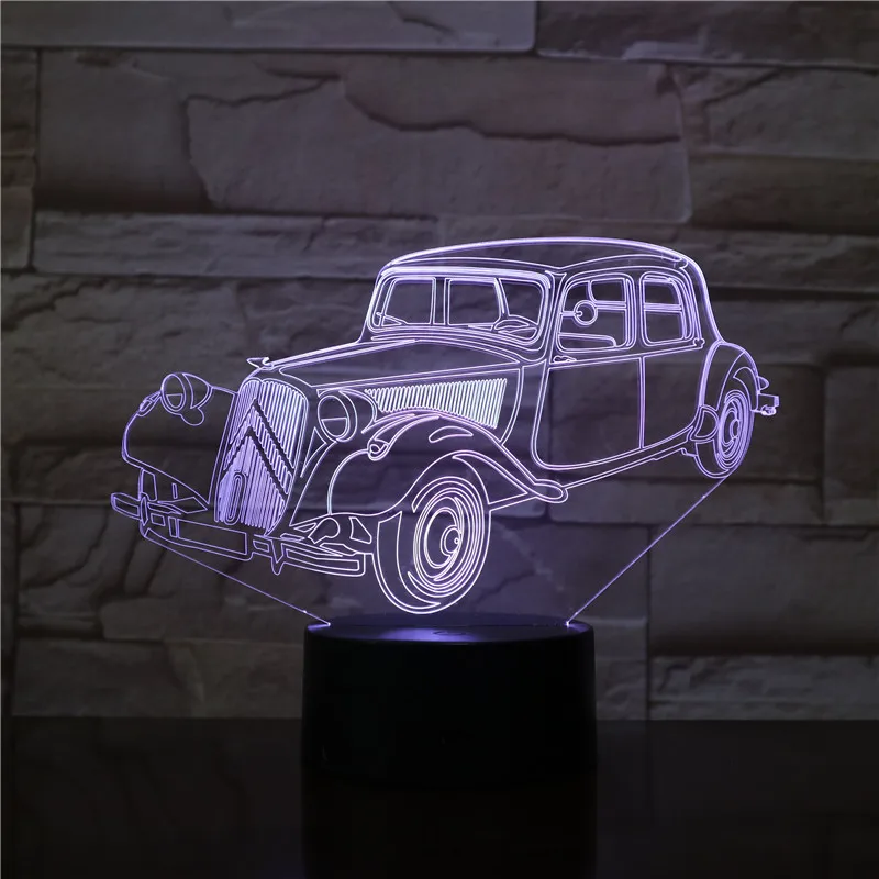 Популярная 3d лампа в виде суперкара туристический Ночной светильник машины 7
