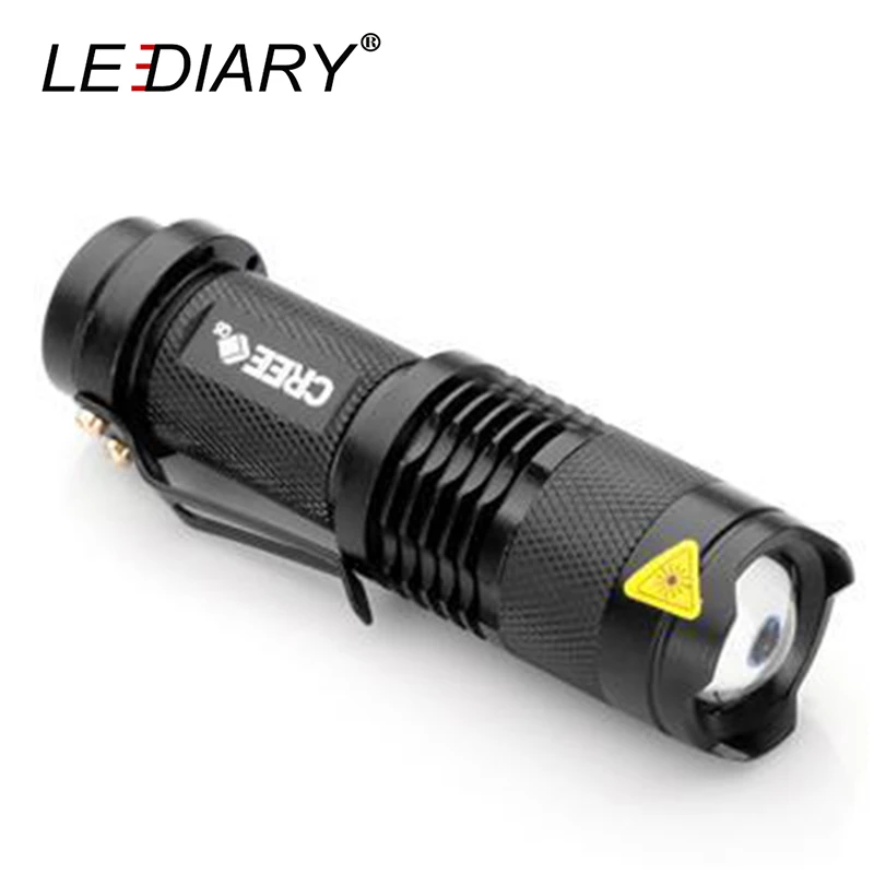 Светодиодный фонарик LEDIARY водонепроницаемый 3 режима алюминиевый регулируемый