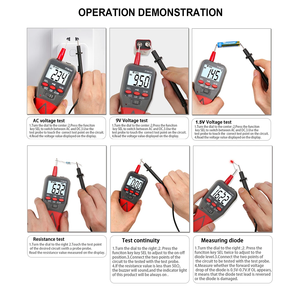 Цифровой мультиметр в виде ручки измеритель непрерывность электрического
