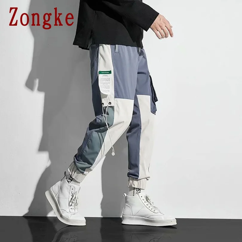 

Zongke Ankle-Length Cargo Pants Men Korean Style Streetwear Men Joggers Sweatpants Trousers Mens Pants Harajuku 5XL 2021