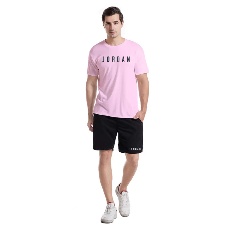 

Summer Suit Male 2021 New Short-sleeved T-shirt + Shorts Two-piece Casual And Comfortable Comfortable Sportswear For Men