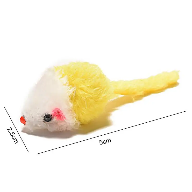 Kapmore 1pc Cat Toy Creative Funny Fake Rabbit Fur Mini Pet Chase Mouse Shape Toys Supplies Favors Random Color | Дом и сад