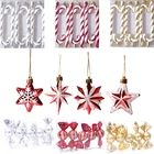 6 шт.лот, украшения для рождественской елки из красного золота, подвески в виде костяшек, конфет, 2021, украшения для рождественской елки, подвески для домашвечерние