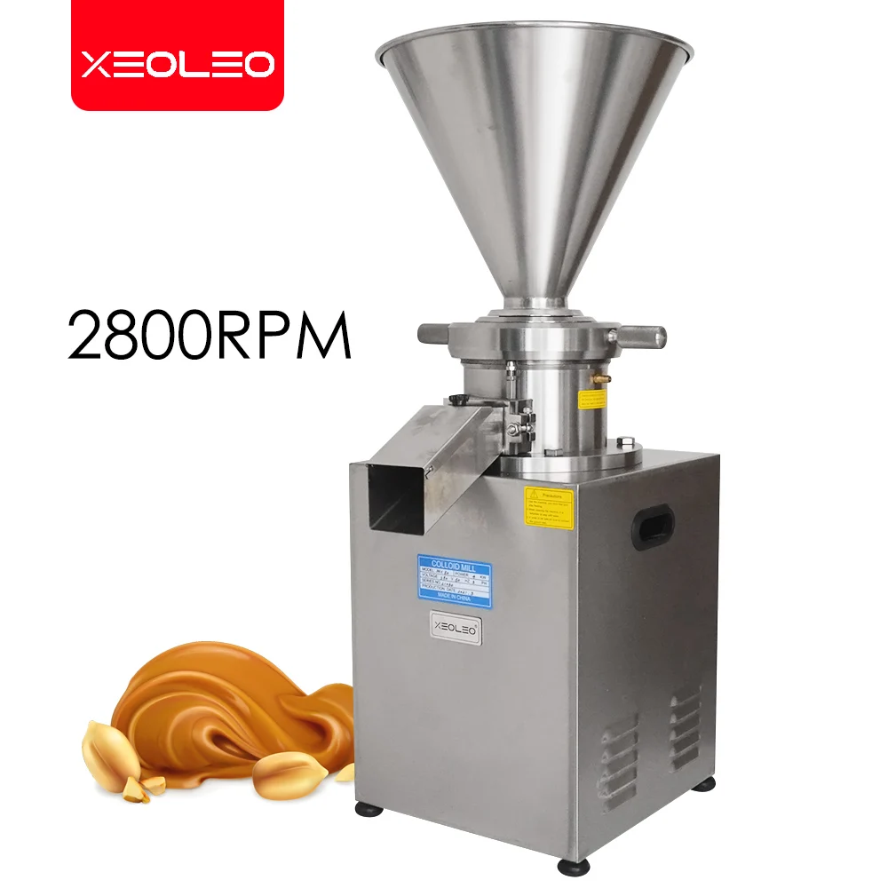 XEOLEO Commercial Sesame butter maker Colloid mill machine Peanut Butter Machine Nut butter Grinding machine CE  4000W 380V