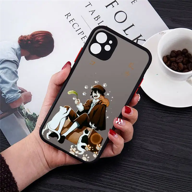 

Japan anime bungou stray dogs Phone Cases matte transparent For iphone 7 8 11 12 plus mini x xs xr pro max cover