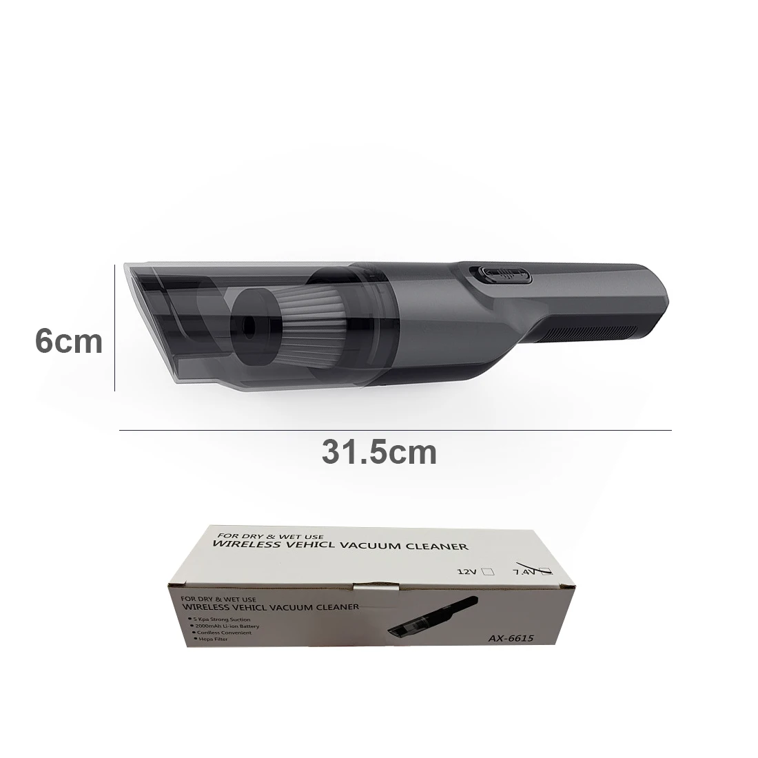 

Portable Car Vacuum Cleaner 100W4500pa Strong Suction Mini Cleaner Wireless With Handheld Vacuum Cleaner Car Household Dual-use