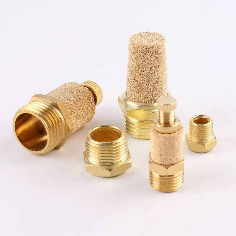 Пневматический латунный для глушителя выхлопного звука BSL M5 1/8 &quot1/4&quot 3/8 &quot1/2&quot