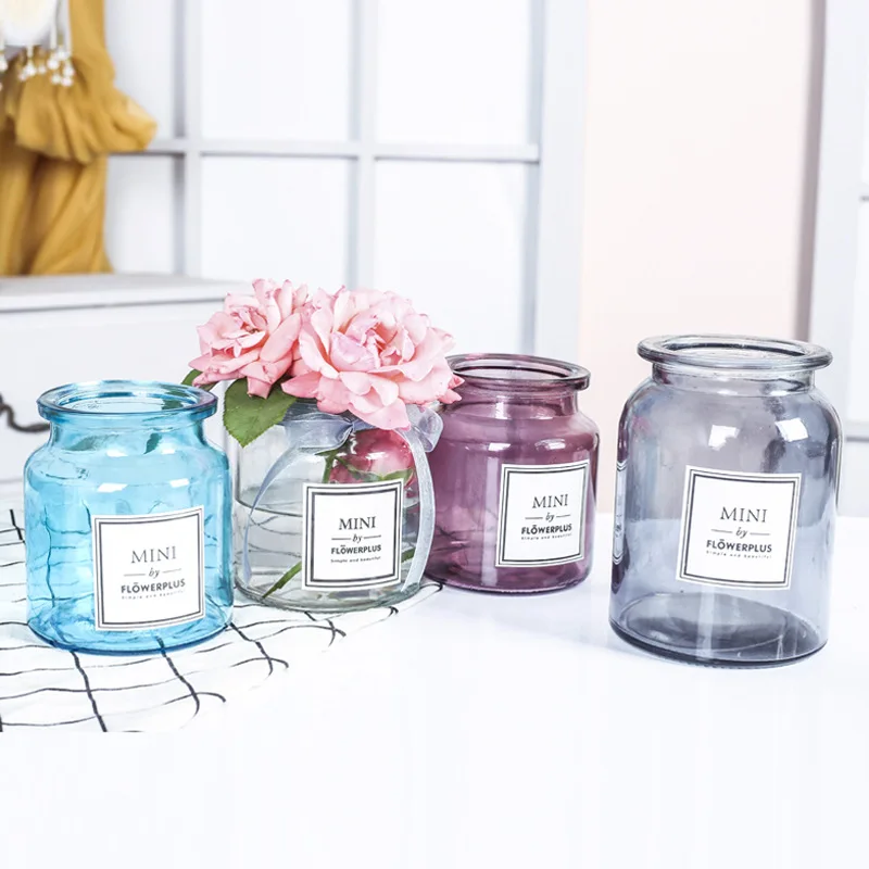 Современная креативная стеклянная ваза украшения для дома поделки офисный стол