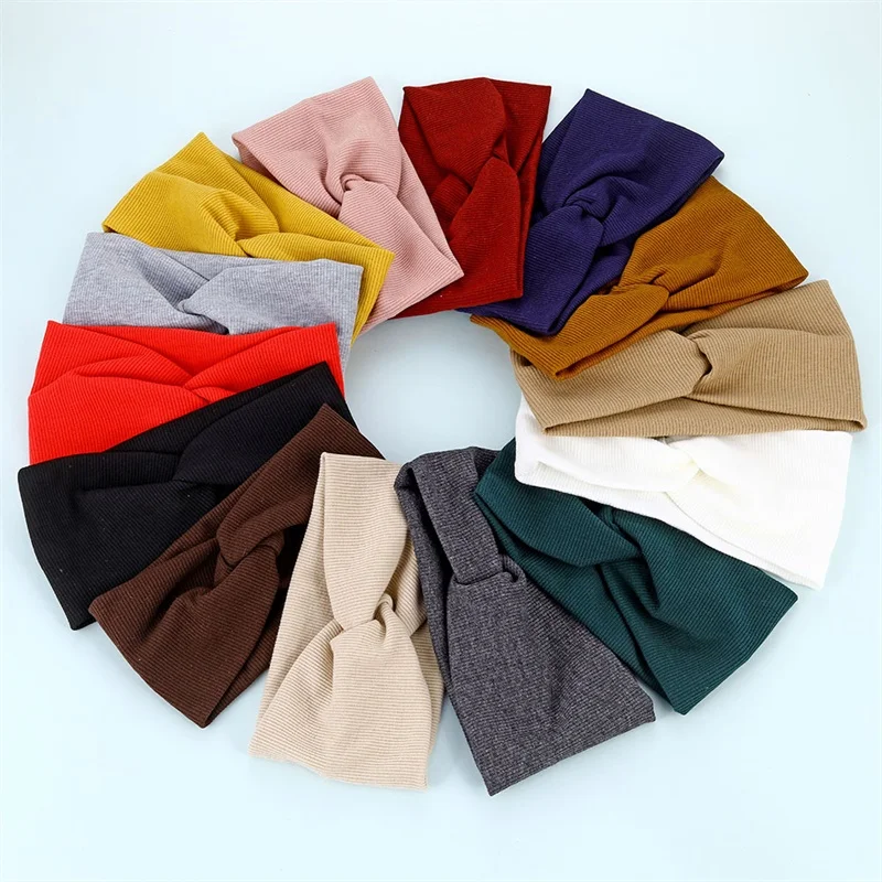 Ободок для волос Vienkim Женский однотонная Трикотажная хлопковая спиральная