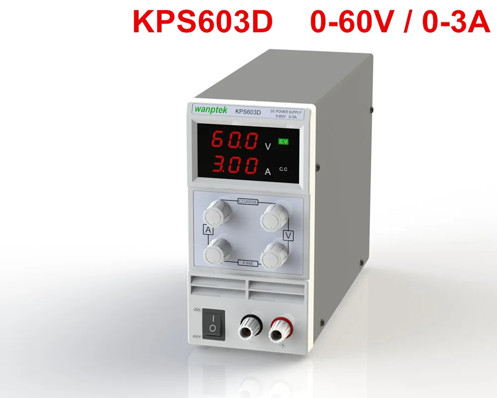 KPS603D светодиодный дисплей Schakelaar DC Voeding Bescherming Functie 60V3A 110 V-220 V лабораторный аппарат