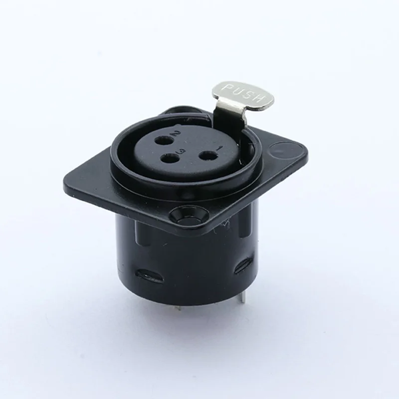 Высокое качество XLR Разъем черный покрытием 3pin XLR Женский Разъем Панель Крепление разъем аудио разъем динамик разъем