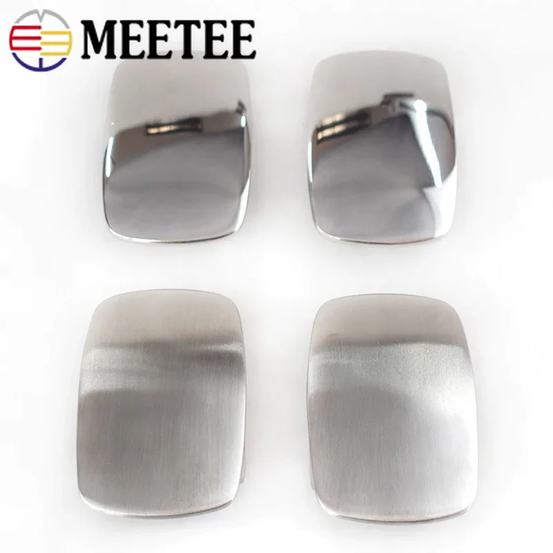 Meetee 39 мм Пряжка из нержавеющей стали металлическая матовая гладкая Мужская