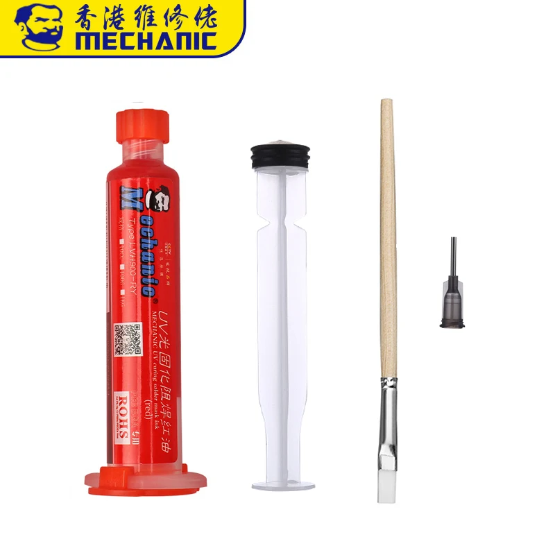 Маска для пайки MECHANIC красная с защитой от УФ-излучения фоточувствительная краска