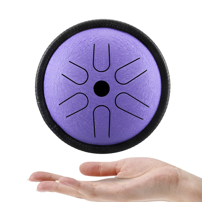 

5.5 Inch Steel Tongue Drum 6 Tune Hand Pan Drum Tank Hang Drum With Sticks Carrying Bag Percussion Instruments