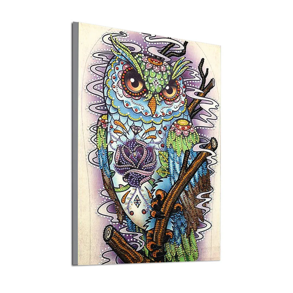 

Diamond painting animal owl 5D DIY special-shaped diamond cross stitch embroidery part diamond-studded home decoration gift