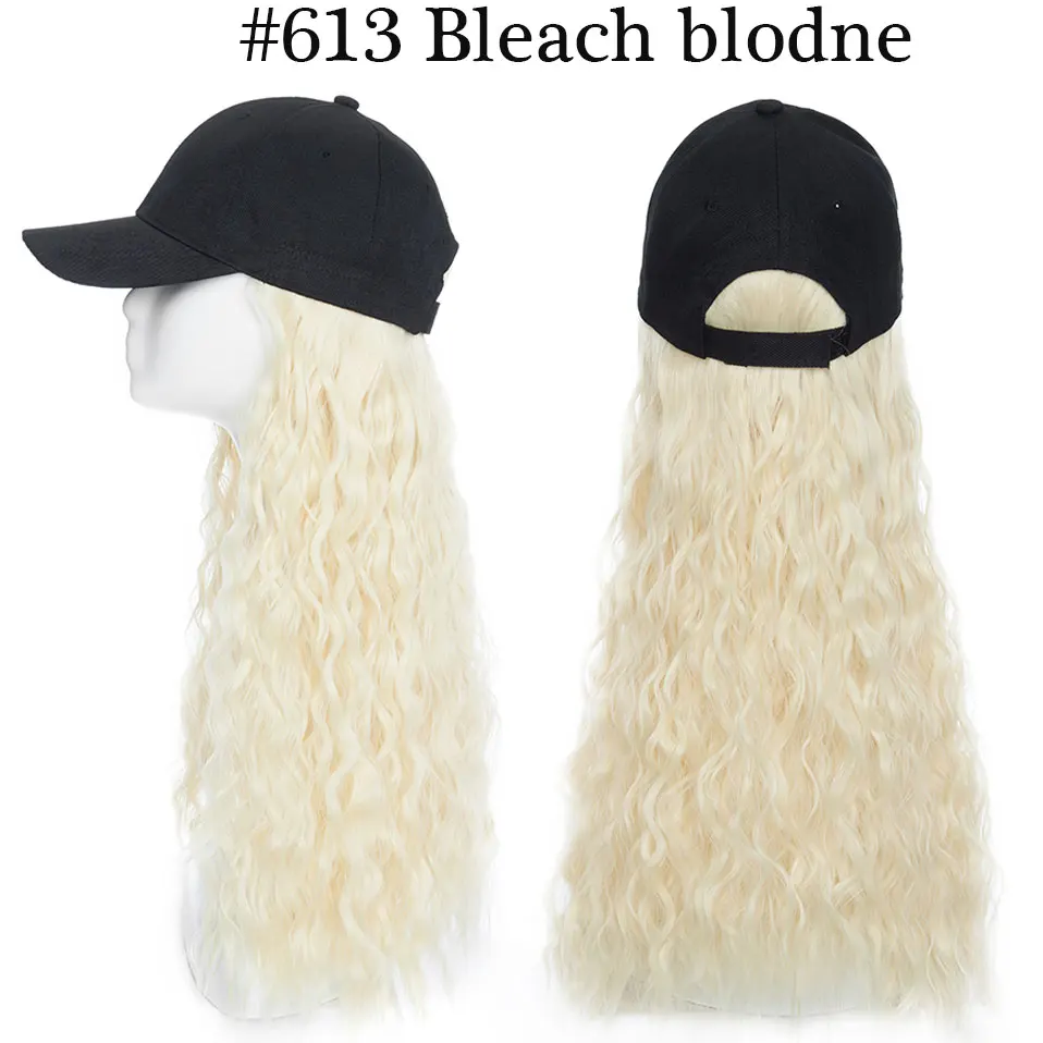SNOILITE 18inch Long Wavy hair extension with black cap Synthetic extension hair for Girls Party new style intergrate cap hair