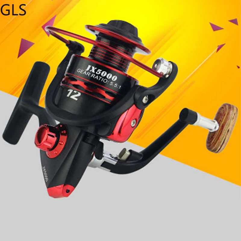 

GLS New 1000-7000 Series Fishing Reel No gap Metal spool 5.5:1Gear Ratio Left/Right Interchangeable Spinning Wheel