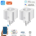 Умная розетка Wi-Fi с монитором питания, 10 А, Беспроводная розетка Wi-Fi, работает с приложением Alexa, Google Home, Tuya, умный дом