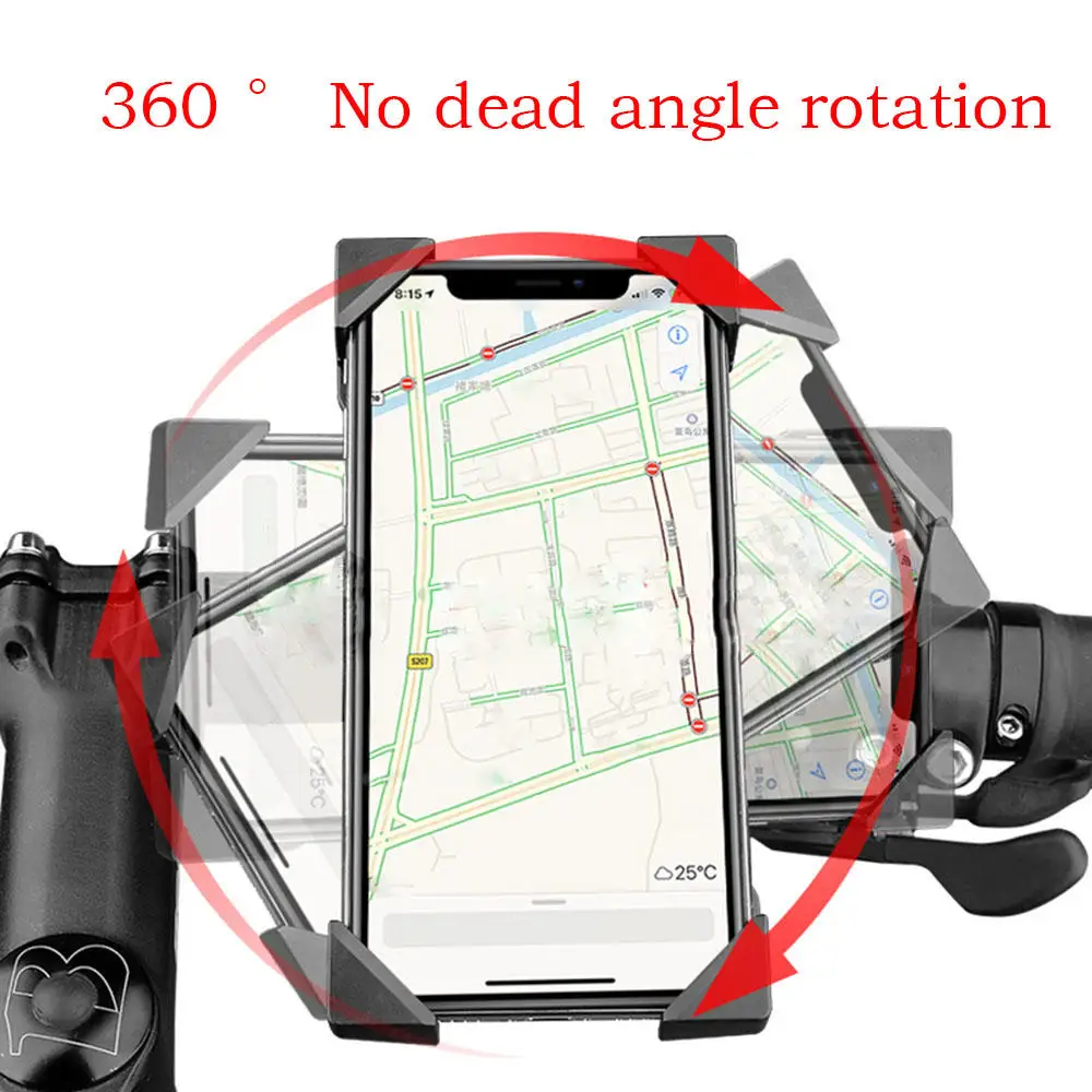 Универсальный вращающийся на 360 ° MTB велосипедный руль для мобильного телефона GPS