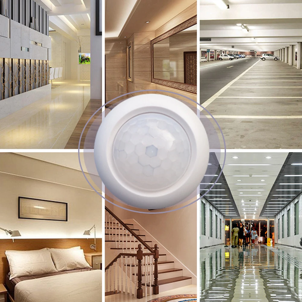 Коридоры заполнение утопленный инфракрасный потолок выключатель света мини 360 градусов бытовой датчик движения ванная комната белый аксессуары