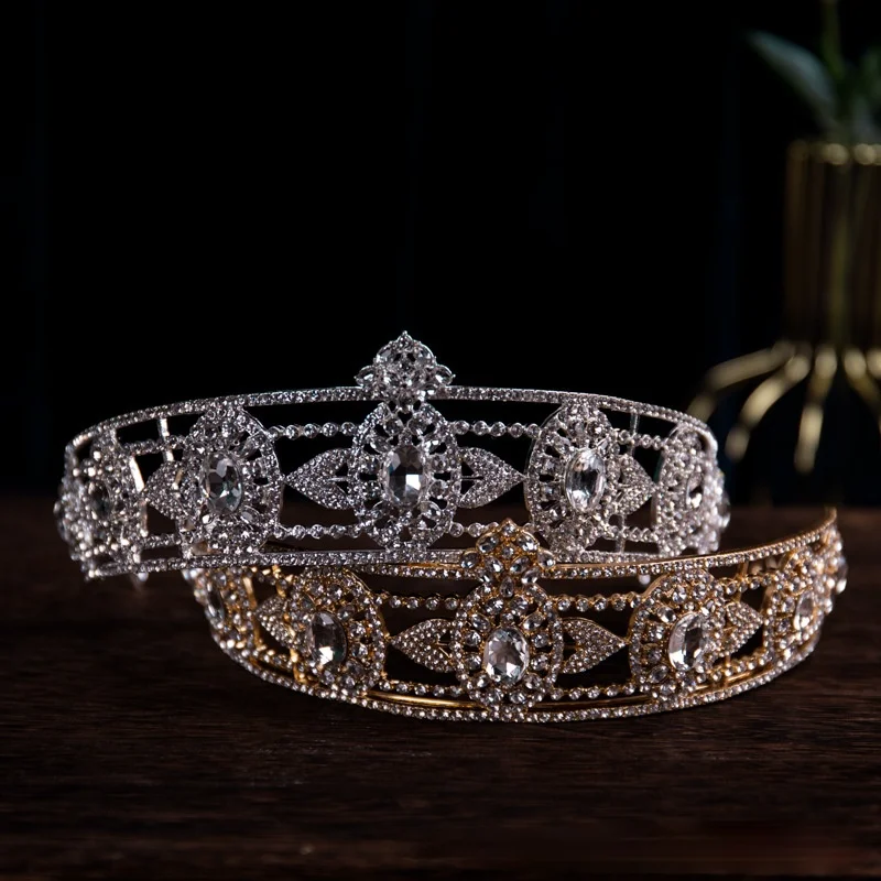 

Luxury Retro Bridal Crown Micro-Inlaid Elegant Wedding Accessories Birthday Princess Crown