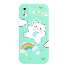 Cartoon couple rabbit multicolor design phone case for iphone 12 11 Pro XS Max SE 2020 8 PLUS XR 6S 7 huawei P20 P30 back cover