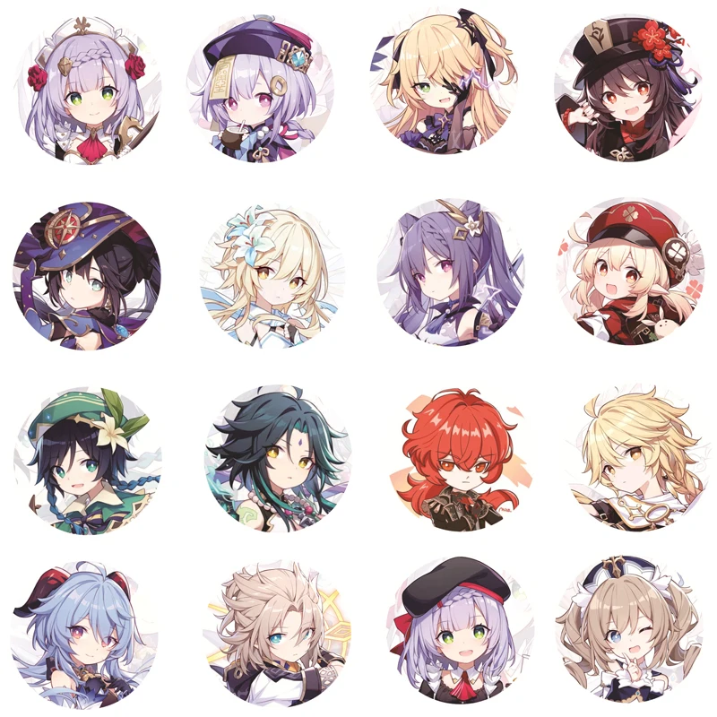 

16 styles Hot Online Game Badge Genshin Impact Brooch Pin Badge Accessories For Clothes Backpack Decoration Children's gift