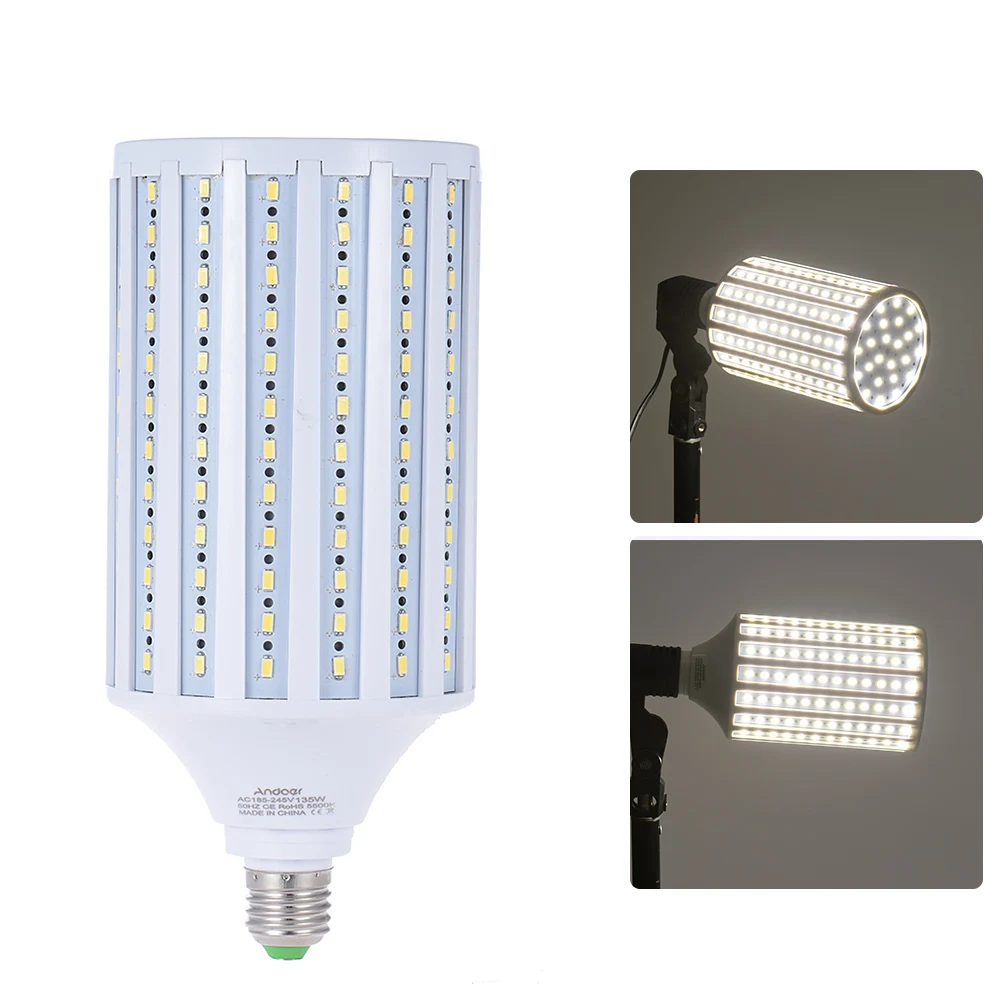 Andoer фотостудия фотография 135 Вт Светодиодная лампа Кукуруза лампочка 216 ШАРИКИ