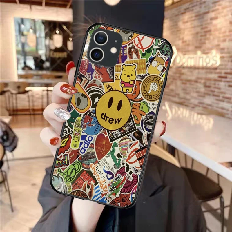 

Luxury Brand Justin Bieber Drew House Phone Cover Case For iPhone 11 Pro MAX XR XS 6 7 8 Plus 12Pro Max Mini Silicone TPU Fundas