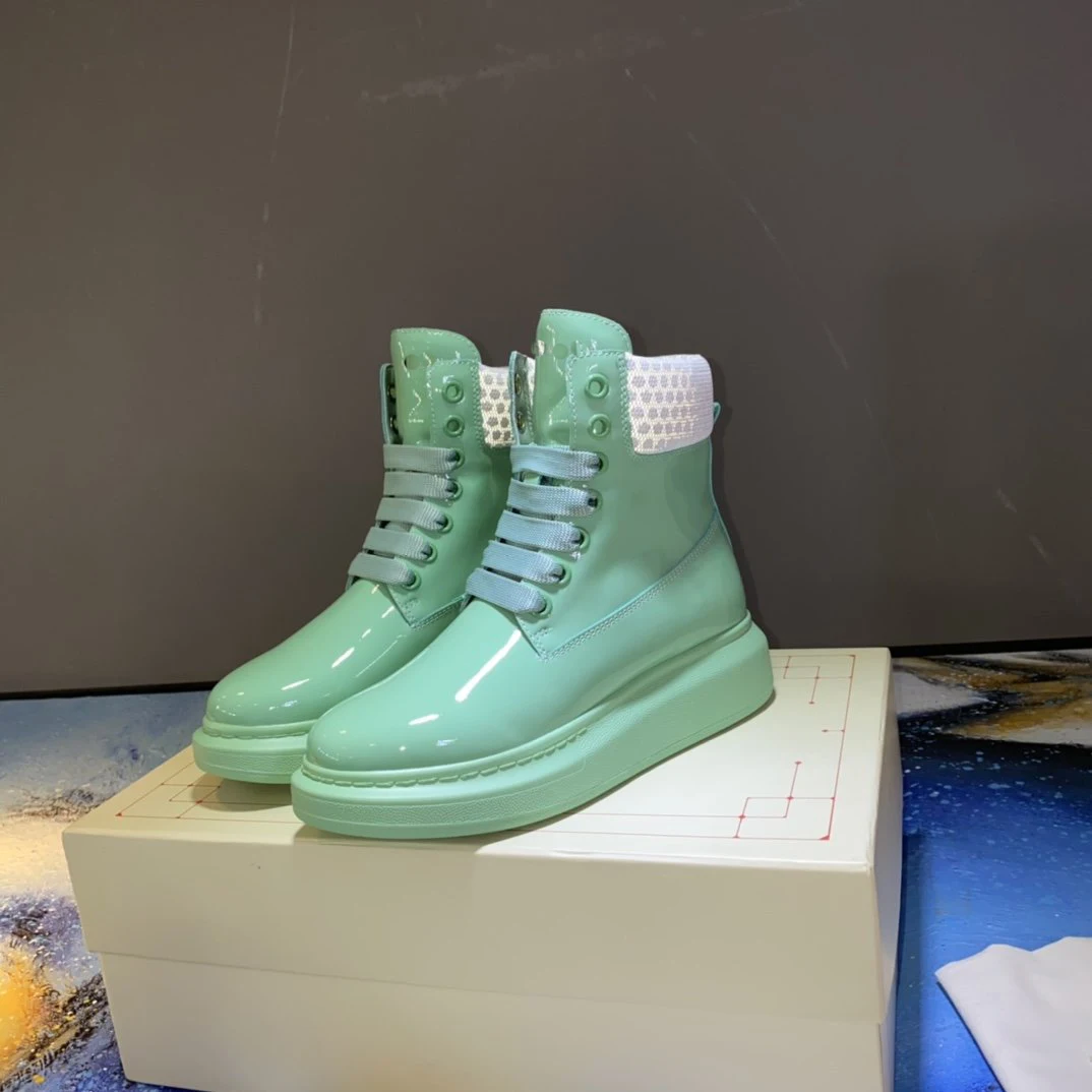 Ботинки из натуральной кожи для мужчин и женщин удобные ботинки на платформе