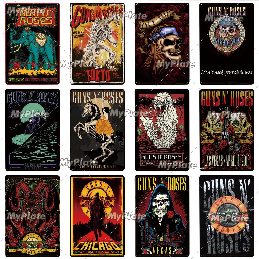 Музыка металлический знак металла плакат Оловянная табличка Винтаж Настенный