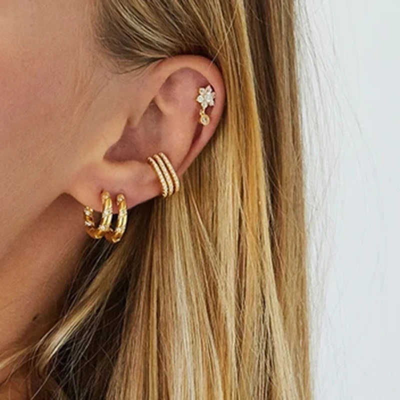 

Aide 925 Sterling Silver Pave Zircon Big Circle Hoop Earrings For Women Luxury Crystal Mosaic Huggie Earrings Pendiente Jewelry