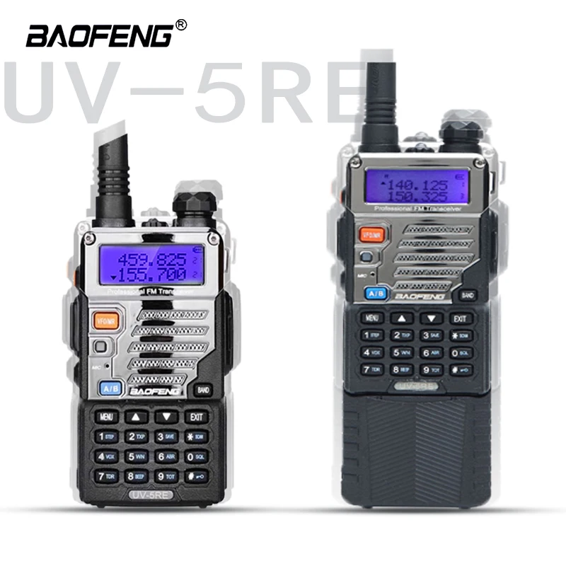 2021 Baofeng UV-5RE Walkie-Talkie 5W Handheld portable Scanner Screen display Radio Dual Band Cb Ham Radio Transceiver