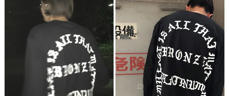 Ulzzang корейский стиль High Street бренд Kanye Кокосовая футболка с длинным рукавом буквенный принт пара оверсайз S~ 3XL