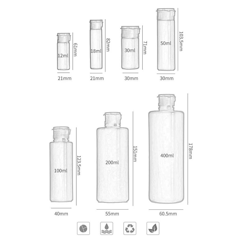 Силиконовый многоразовый портативный мини пустой косметический контейнер