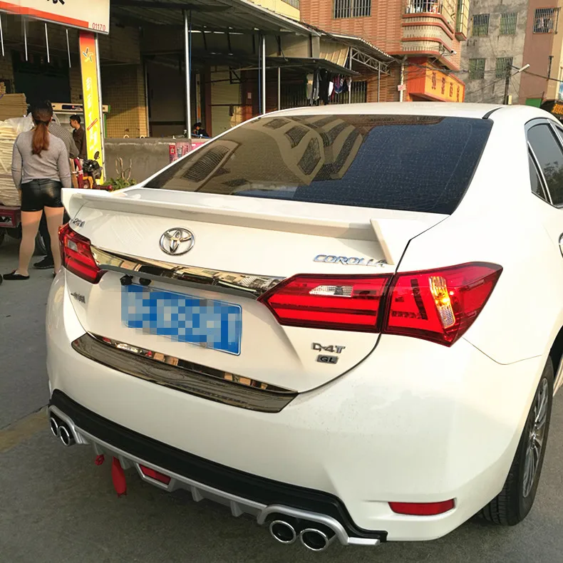 

For Toyota Corolla TRD Style Spoiler ABS Material Car Rear Wing unpaint Color For Toyota Corolla Spoiler 2014-2017