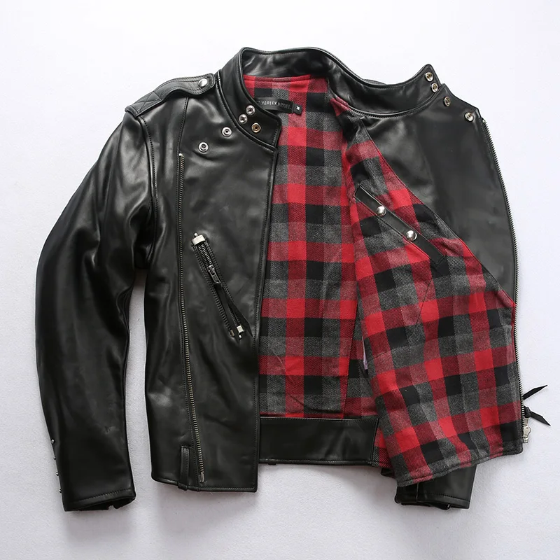 

Japan Classic J31 Style Mens Cowskin Jacket Fashion Genuine Leather Slim Coat Cool Motor Biker Jackets