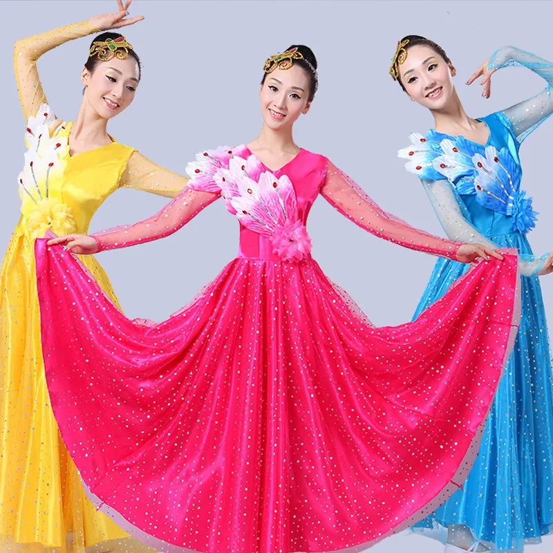 

2021 открытие платье для танцев женские фламенко платье Extoic танцевальная одежда для бальных танцев сценическая танцевальная одежда наряд па...
