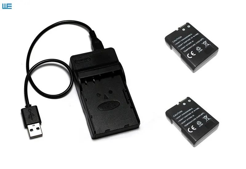 2X EN-EL14 EN-EL14a EN EL14 EL14 1500 mAh Батарея+ USB Зарядное устройство для Nikon D3400, D5500, D5300, D5200, D3500, D3300, D5100, D3100, Df - Цвет: Синий