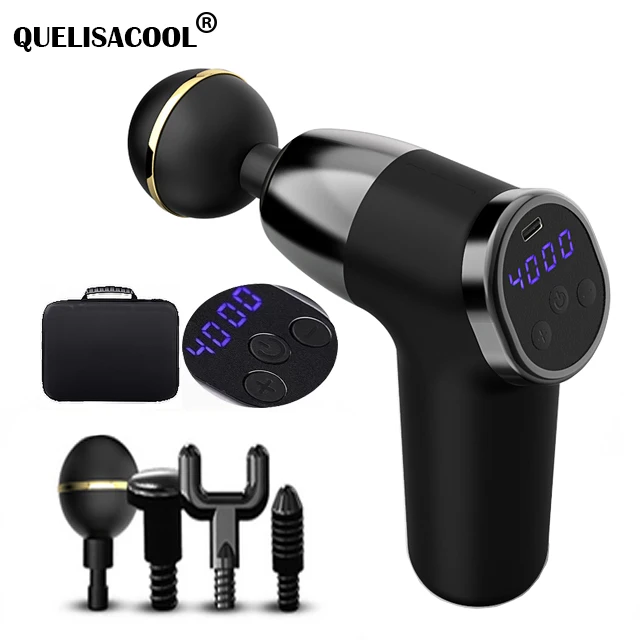 Массажный пистолет глубокий ткань тихий массажер Электрический Вибрационный